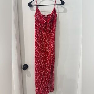 Red Floral Maxi Dress